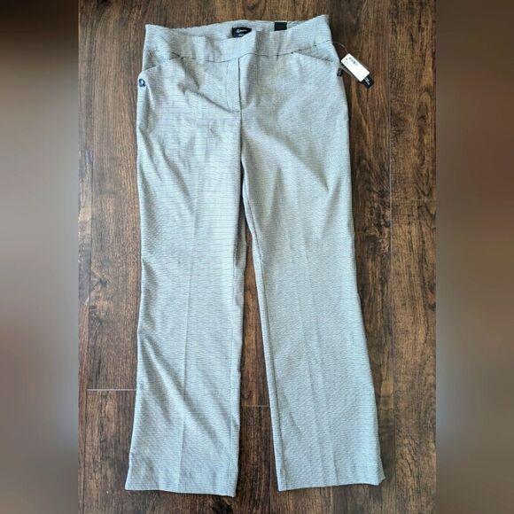 NWT Reitmans 18 Black and White Houndstooth Boot Cut Pull On Stretch aSlacks - Picture 2 of 9